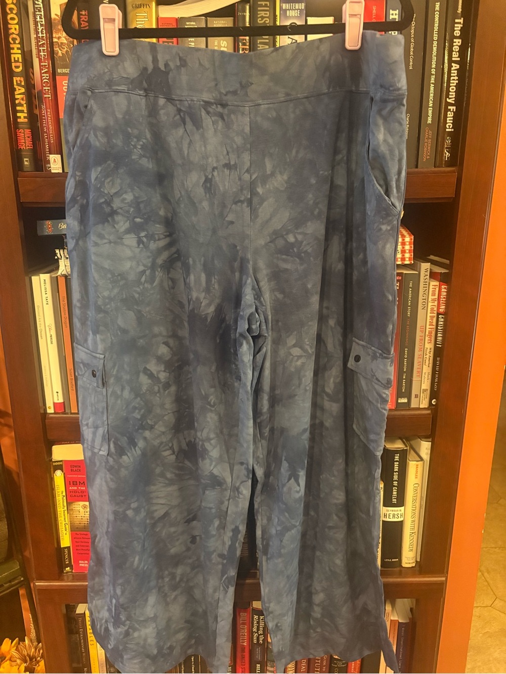 Belle by Kim Gravel Blue Tie-Dye Wide Leg Pants